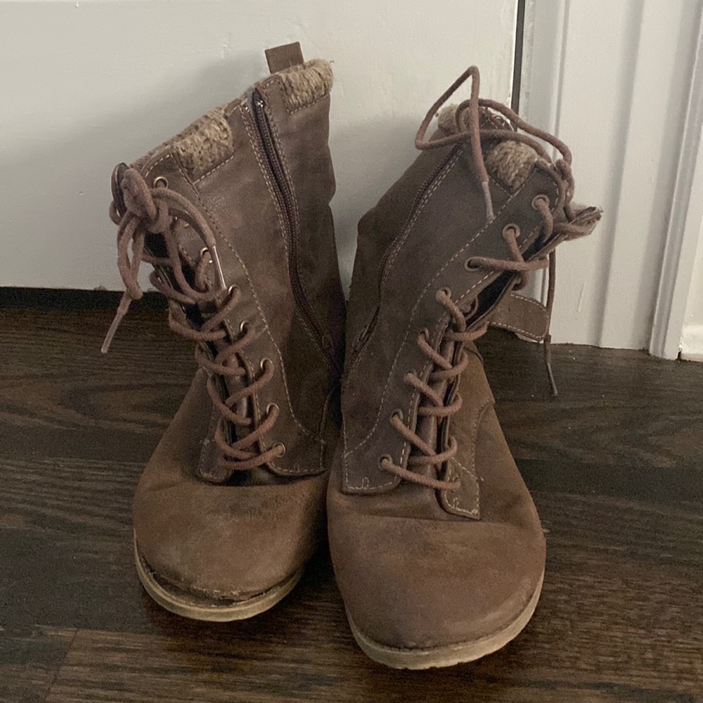 Brown Combat Boots
